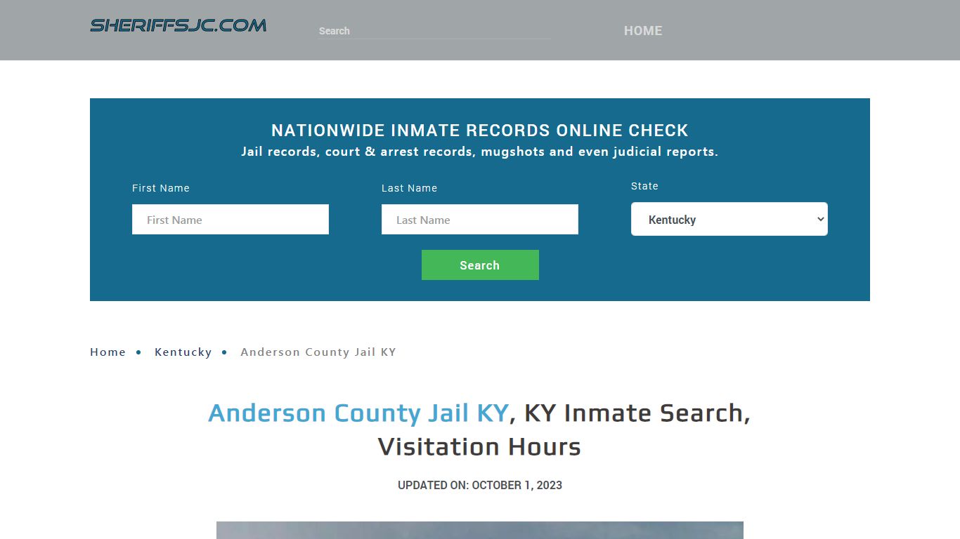 Anderson County Jail KY, KY Inmate Search, Visitation Hours